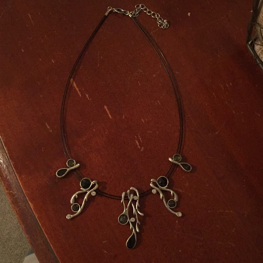 Black stone necklace
